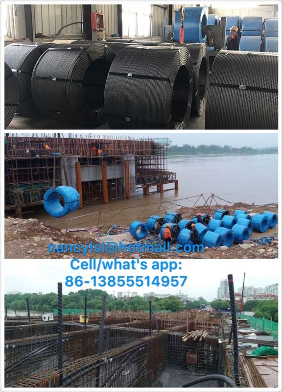 Prestressed Concrete 7 Wire PC Strand Width 0.76m For Bridge Construction